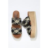 Bueno Shoes 01WU6110 Siyah Deri Kadın Sandalet