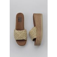 Bueno Shoes 01WU6118 Sarı Deri Kadın Espadril Terlik