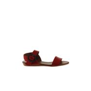 Bueno Shoes 01WU7417 Kırmızı Deri Kadın Düz Sandalet