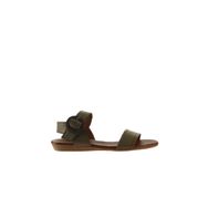 Bueno Shoes 01WU7417 Yeşil Deri Kadın Düz Sandalet
