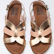 Bueno Shoes 01WU7422 Pudra Parlak Deri Kadın Düz Sandalet