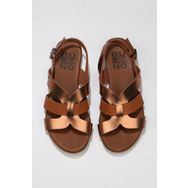 Bueno Shoes 01WU7422 Taba Parlak Deri Kadın Sandalet