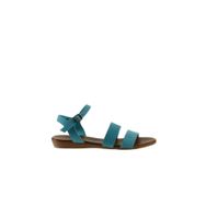 Bueno Shoes 01WU7436 Turkuaz Nubuk Kadın Düz Sandalet