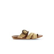 Bueno Shoes 01WU7438 Sarı Deri Düz Kadın Terlik