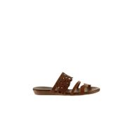 Bueno Shoes 01wu7445 Taba Deri Kadın Düz Sandalet
