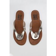 Bueno Shoes 01WU7446 Bej Parlak Deri Kadın Parmak Arası Terlik