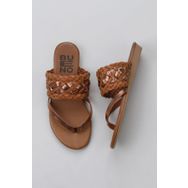 Bueno Shoes 01WU7448 Taba Parlak Deri Kadın Parmak Arası Terlik
