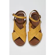 Bueno Shoes 01WU7477 Sarı Deri Kadın Sandalet