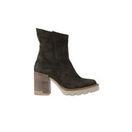 Bueno Shoes 01WV0500 Haki Süet Kadın Topuklu Bot