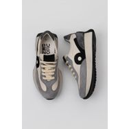 Bueno Shoes 01WV11300 Gri Multi Deri Kadın Dolgu Topuklu Spor Ayakkabı
