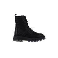 Bueno Shoes 01WV1500 Siyah Deri Kadın Düz Bot