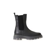 Bueno Shoes 01WV1510 Gri Deri Kadın Dolgu Topuklu Bot