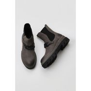 Bueno Shoes 01WV2910 Koyu Gri Nubuk Topuklu Kadın Bot