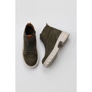 Bueno Shoes 01WV9000 Haki Süet Kadın Topuklu Bot