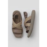 Bueno Shoes 01WY1011 Gri Hasır Deri Kadın Sandalet