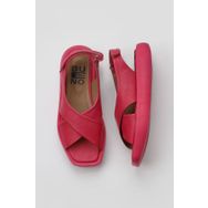 Bueno Shoes 01WY1012 Fuşya Deri Kadın Dolgu Topuklu Sandalet