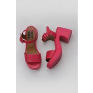 Bueno Shoes 01WY12204 Fuşya Deri Kadın Dolgu Topuklu Ayakkabı