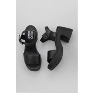 Bueno Shoes 01WY12204 Siyah Deri Kadın Dolgu Topuklu Ayakkabı