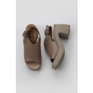 Bueno Shoes 01WY12208 Gri Deri Kadın Topuklu Sandalet