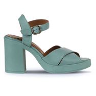 Bueno Shoes 01WY12301 Yeşil Açık Deri Topuklu Kadın Sandalet