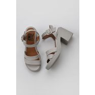 Bueno Shoes 01WY12506 Ekru Deri Kadın Topuklu Sandalet