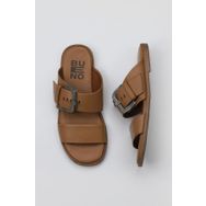 Bueno Shoes 01WY2001 Taba Deri Kadın Düz Terlik