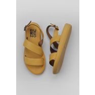 Bueno Shoes 01WY2300 Sarı Deri Kadın Düz Sandalet