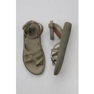 Bueno Shoes 01WY2315 Haki Deri Kadın Parmak Arası Sandalet