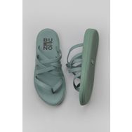 Bueno Shoes 01WY2317 Yeşil Açık Deri Kadın Parmak Arası Terlik