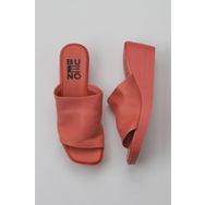 Bueno Shoes 01WY2404 Mercan Deri Kadın Dolgu Topuklu Terlik
