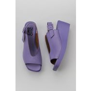Bueno Shoes 01WY2405 Lila Deri Kadın Dolgu Topuklu Sandalet