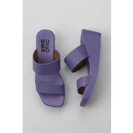 Bueno Shoes 01WY2409 Lila Deri Kadın Dolgu Topuklu Terlik