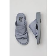 Bueno Shoes 01WY2910 Mavi Deri Kadın Parmak Arası Terlik