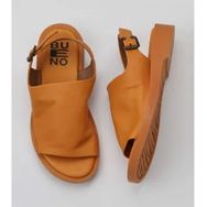 Bueno Shoes 01WY2917 Turuncu Deri Kadın Düz Sandalet