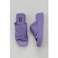 Bueno Shoes 01WY5906 Lila Deri Kadın Dolgu Topuklu Terlik