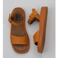 Bueno Shoes 01WY9100 Turuncu Deri Kadın Düz Sandalet