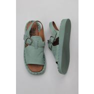 Bueno Shoes 01WY9103 Yeşil Açık Deri Kadın Düz Sandalet