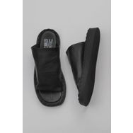 Bueno Shoes 01WY9109 Siyah Deri Kadın Düz Terlik