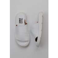 Bueno Shoes 01WY9400 Beyaz Deri Kadın Düz Terlik