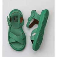 Bueno Shoes 01WY9409 Yeşil Koyu Deri Kadın Sandalet