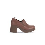 Bueno Shoes 01WZ7004 Vizon Koyu Deri Kadın Topuklu Ayakkabı