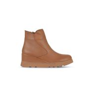Bueno Shoes 01WZ7201 Taba Deri Kadın Dolgu Topuklu Bot