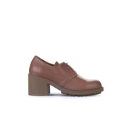 Bueno Shoes 01WZ7903 Vizon Koyu Deri Kadın Topuklu Ayakkabı