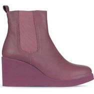 Bueno Shoes 01WZ8302 Mor Deri Kadın Dolgu Topuklu Bot