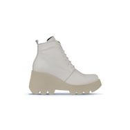 Bueno Shoes 01WZ8402 Bej Deri Kadın Dolgu Topuklu Bot