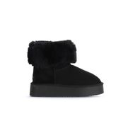 Bueno Shoes 05AG2024054 Siyah Süet Kadın Dolgu Topuklu Bot