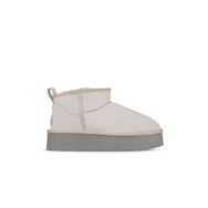 Bueno Shoes 05AG2074054 Bej Süet Dolgu Topuklu Kadın Bot