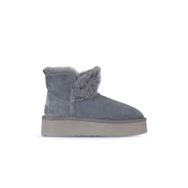Bueno Shoes 05AG2104054 Mavi Süet Kadın Dolgu Topuklu Bot