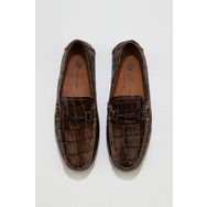 Bueno Shoes 05ms2021 Taba Kroko Deri Erkek Klasik Ayakkabı
