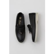 Bueno Shoes 05WS101 Siyah Flotter Deri Kadın Loafer